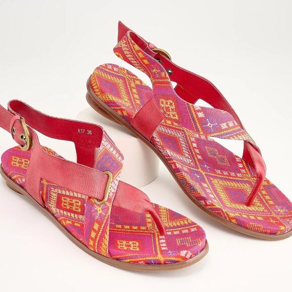 Antelope Rey Leather Toe Post Sandals Size 39 - Picture 1 of 9